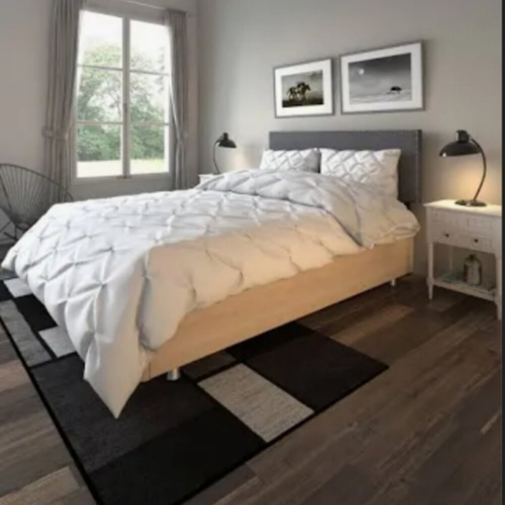 Cotton King Pinched Pleat White Duvet Cover Set